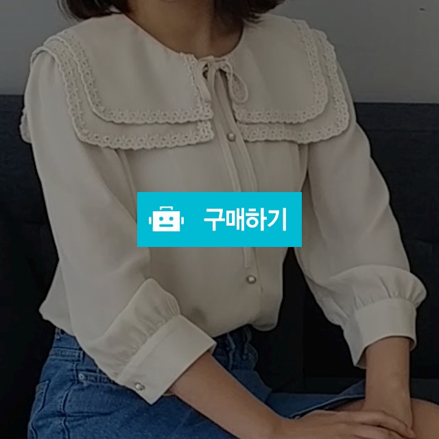 레이어드 카라 진주 블라우스 / 애플블라썸 / 디비디비 / 구매하기 / 특가할인