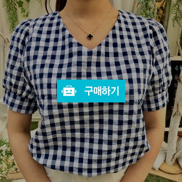 브이넥 패턴 루즈핏 체크 리본 블라우스 / jwithl / 디비디비 / 구매하기 / 특가할인