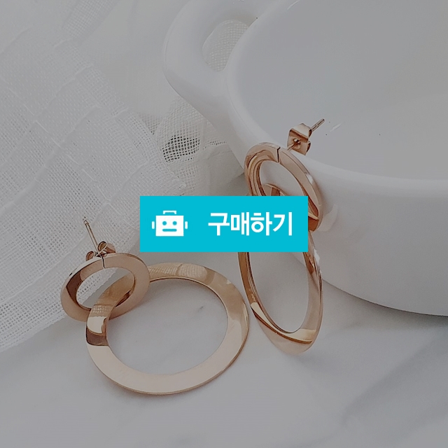 써지컬스틸 더블 라운드 심플 귀걸이 BLS-029 / 오키드님의 스토어 / 디비디비 / 구매하기 / 특가할인