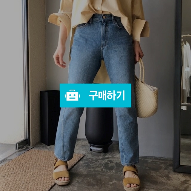 하이웨스트 일자핏 사선 데님팬츠 / 샵일공일 / 디비디비 / 구매하기 / 특가할인