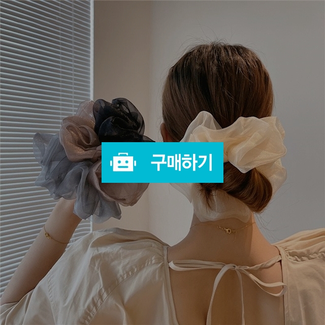 풍성한 펄 쉬폰 곱창 헤어 머리끈 스크런치 4P SET / 앤어바웃 / 디비디비 / 구매하기 / 특가할인