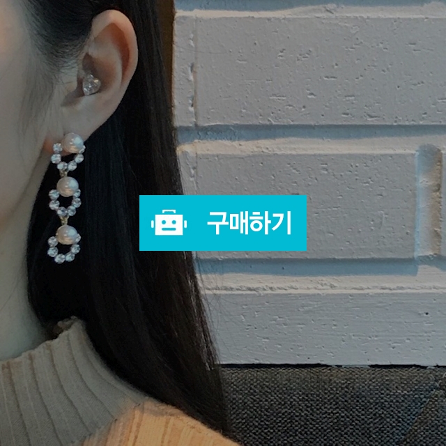 진주 큐빅 드롭귀걸이 / Pearl Marble / 디비디비 / 구매하기 / 특가할인