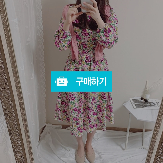 봄 신상 고퀄리티 A라인 플라워 밴딩 롱 원피스 / 라헨느릴리 / 디비디비 / 구매하기 / 특가할인