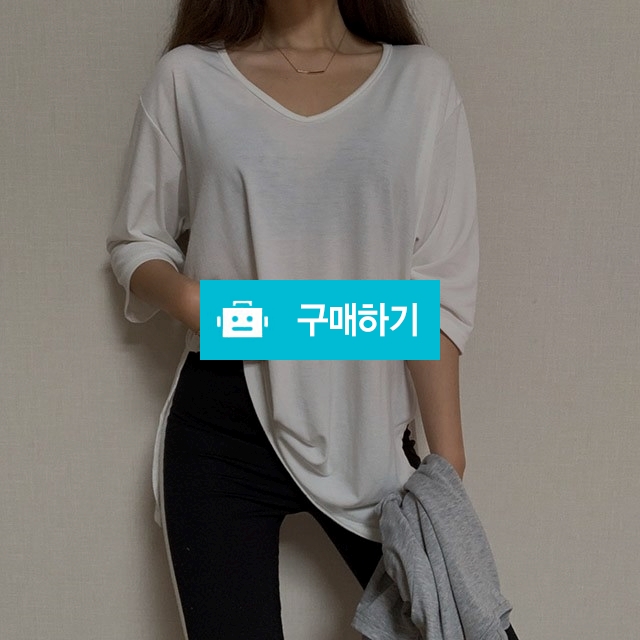 브이넥 7부 이너 레이어드티 / 소이라인 / 디비디비 / 구매하기 / 특가할인