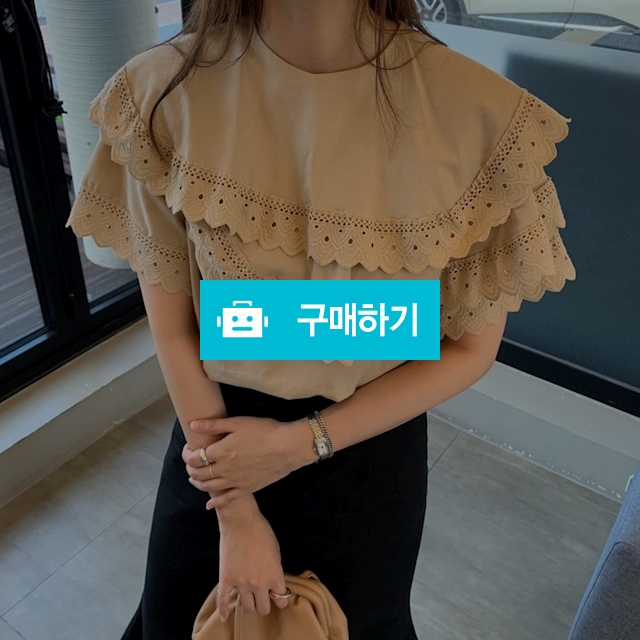 캉캉 펀칭 프릴 카라 반팔 블라우스 / 플레른2님의 스토어 / 디비디비 / 구매하기 / 특가할인