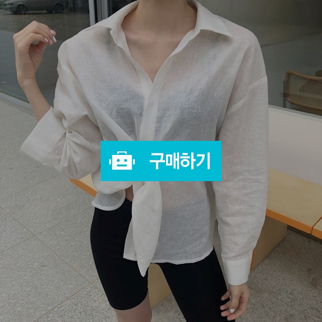 루즈핏 시스루 린넨 셔츠 / 글로제이 / 디비디비 / 구매하기 / 특가할인
