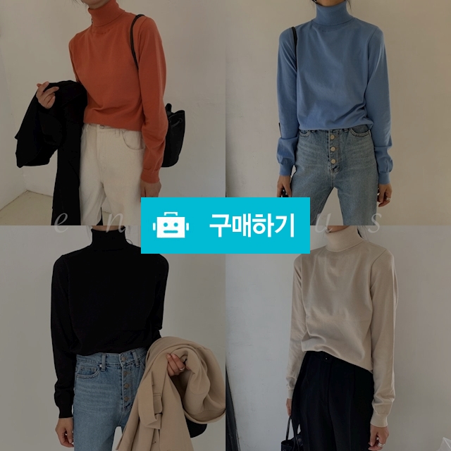 여성 기본 이너 폴라 니트 티셔츠 (5Color) / 앤비어스 ENVIOUS / 디비디비 / 구매하기 / 특가할인