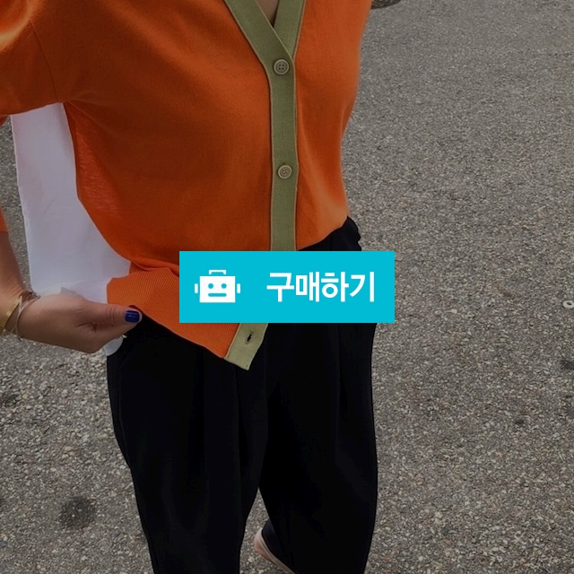 봄 여름 단가라 셔츠 배색 브이넥 가디건 / 노블마인 / 디비디비 / 구매하기 / 특가할인