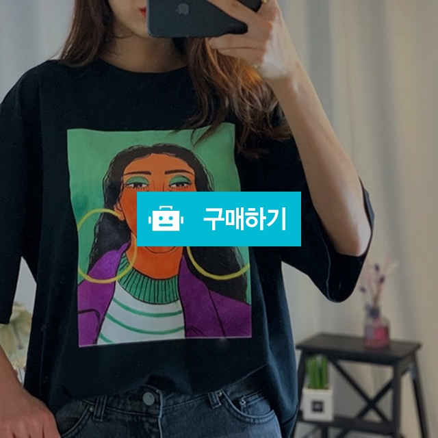 박시 오버핏 프린팅 반팔티 / 파이브룸 / 디비디비 / 구매하기 / 특가할인