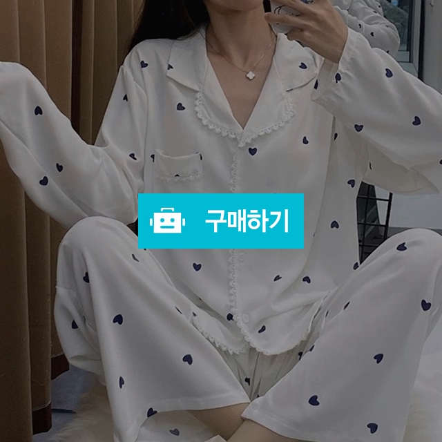 키큰여자 홈웨어 시밀러룩 긴팔 작은하트 파자마 빅사이즈 잠옷세트 / 넌예뻐 / 디비디비 / 구매하기 / 특가할인