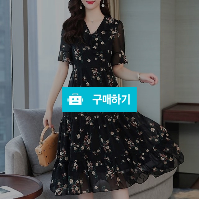 KAA9801 여자꽃무늬프릴반팔원피스 / 고품격 프리미엄 쇼핑몰 Gold RP / 디비디비 / 구매하기 / 특가할인