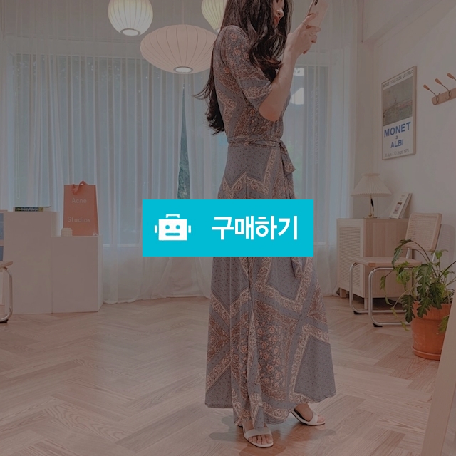 브이넥 스트랩 에스닉 롱원피스 / De Soir 드수아 / 디비디비 / 구매하기 / 특가할인
