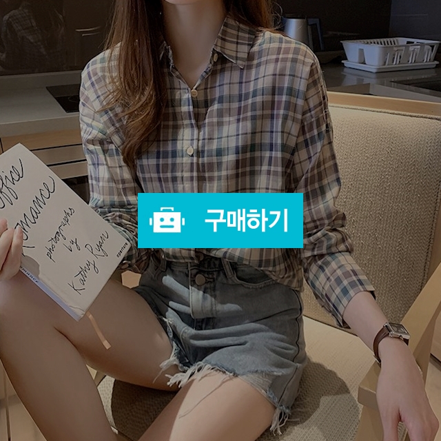 여자 체크 긴팔 남방 / 모던나 / 디비디비 / 구매하기 / 특가할인
