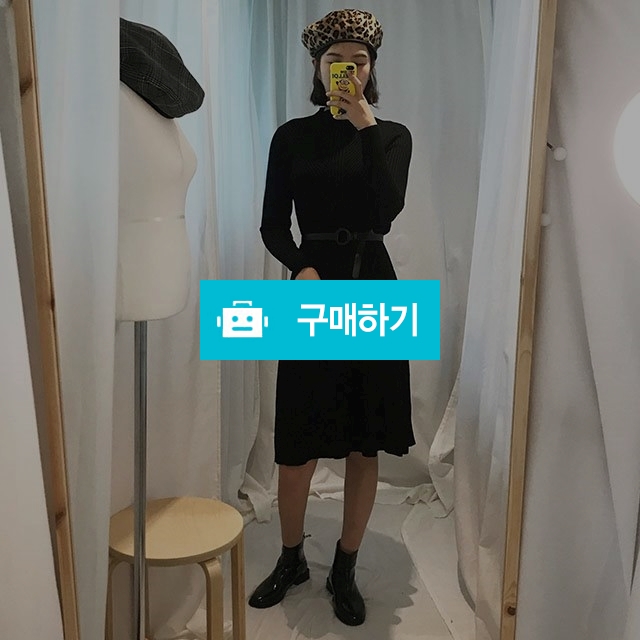 반폴라 벨트 니트 롱원피스 / 에브리콩 스토어 / 디비디비 / 구매하기 / 특가할인
