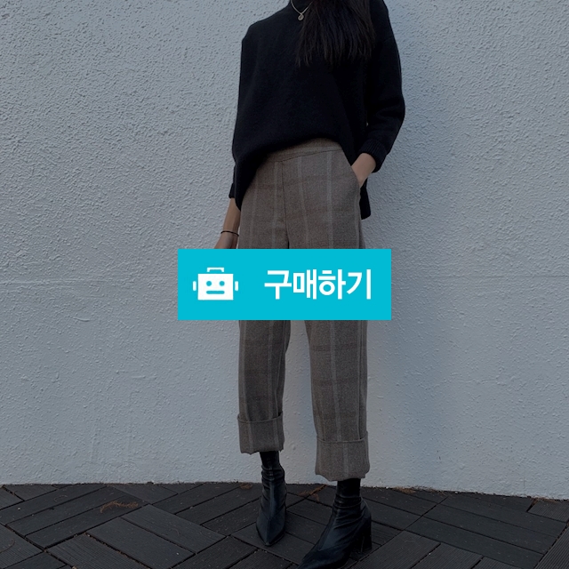 하이웨스트 울 체크 기모 슬랙스 / 더렛빈 스토어 / 디비디비 / 구매하기 / 특가할인