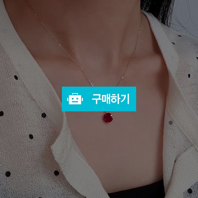14k 7월 탄생석 루비 큐빅목걸이 / 손수메이크 / 디비디비 / 구매하기 / 특가할인