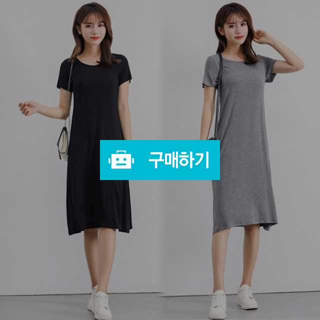 아즈카 반팔 면 미디원피스 / 신라상점 / 디비디비 / 구매하기 / 특가할인