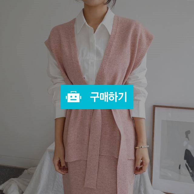 여성 봄 어깨숄 옆트임 니트 가디건 조끼 / 노블마인 / 디비디비 / 구매하기 / 특가할인