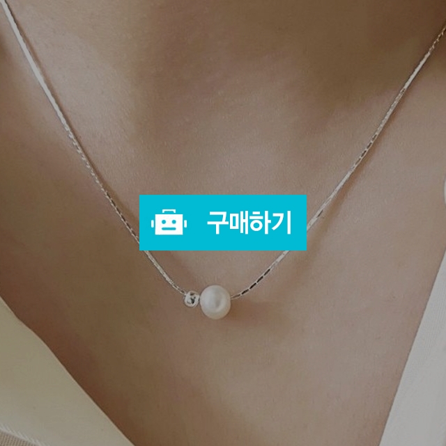 퓨어 진주 & 실버 미니 듀오 목걸이 / 크르디 / 디비디비 / 구매하기 / 특가할인