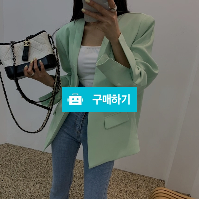 봄신상 [뒤트임포인트자켓] 민트자켓 자켓원피스 자켓코디 / 특공대언니n루피옴므 / 디비디비 / 구매하기 / 특가할인