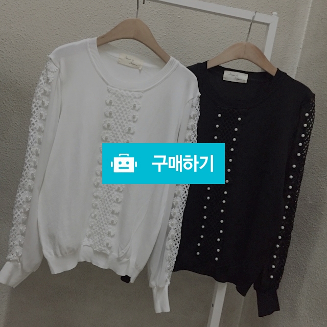 앞 진주 꽃 자수 니트 블라우스 / 오샵님의 스토어 / 디비디비 / 구매하기 / 특가할인