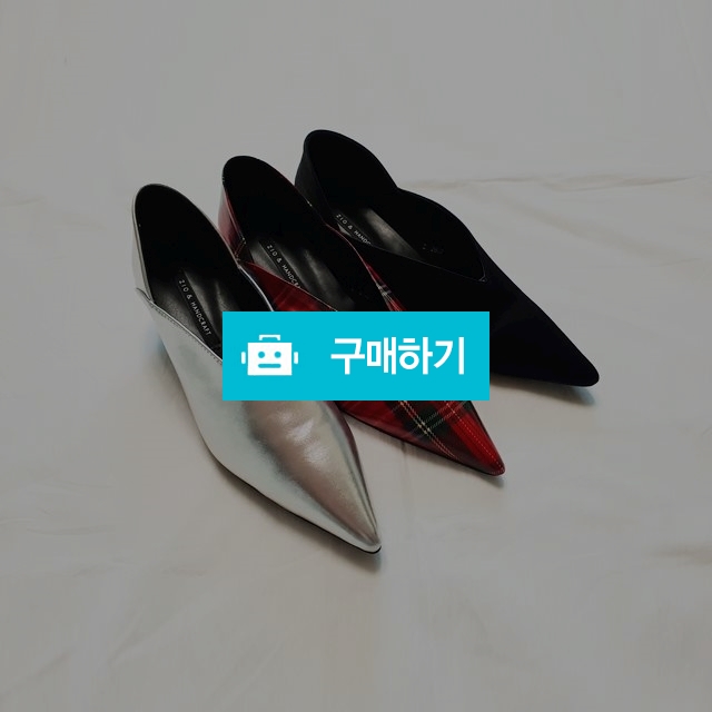 뾰족코 블랙 실버 체크 펌프스 미들힐 / 폭신 / 디비디비 / 구매하기 / 특가할인