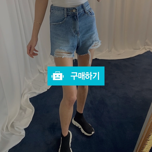 트임 데미지 컷팅 데님 숏팬츠 / 파이브룸 / 디비디비 / 구매하기 / 특가할인