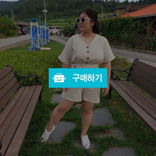 린넨 반팔 점프수트 / 미쁜자매 / 디비디비 / 구매하기 / 특가할인