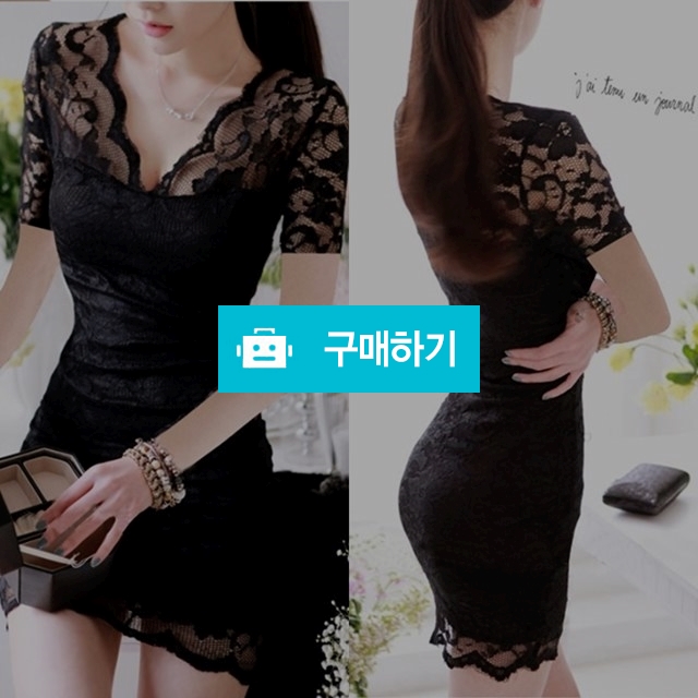 샤이닝 레이스 반팔 홀복원피스 슬림핏 클럽의상 / 와드팩토리 / 디비디비 / 구매하기 / 특가할인