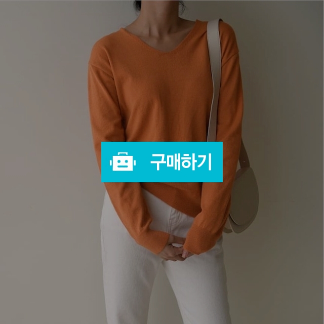 베이직 여성 가을 브이넥 니트 / 노블마인 / 디비디비 / 구매하기 / 특가할인