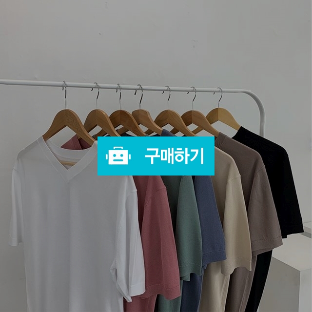 린넨 스판 브이넥 반팔 니트 7컬러 / 엠더블유님의 스토어 / 디비디비 / 구매하기 / 특가할인
