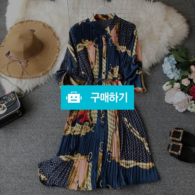 봄 숙녀 도시 쉬폰 느슨한 인쇄 Pleated 드레스 / Oktofas님의 스토어 / 디비디비 / 구매하기 / 특가할인
