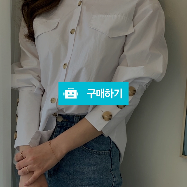 포켓 퍼프 단추 코튼 셔츠 / 비앙카님의 스토어 / 디비디비 / 구매하기 / 특가할인