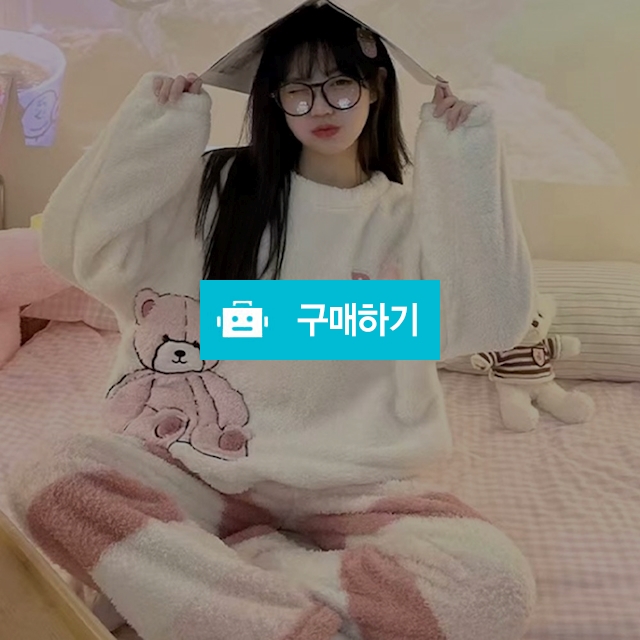 겨울털잠옷 청소년 학생 성인 파자마파티 실내복 상의 하의 세트 / 댕유마켓님의 스토어 / 디비디비 / 구매하기 / 특가할인