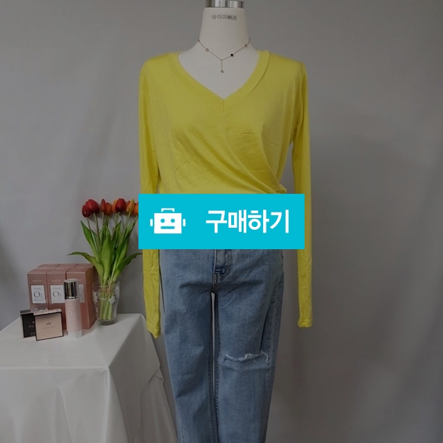 레이온 브이넥 스판 트임 긴팔티셔츠 / 아이이뻐라 / 디비디비 / 구매하기 / 특가할인