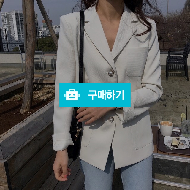 [인기폭주!!!] 펄 진주 쓰리버튼 봄 가을 자켓 [블랙,화이트] / 엣모스피어 / 디비디비 / 구매하기 / 특가할인