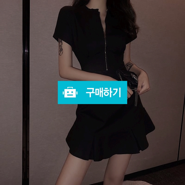 앞지퍼 슬림 섹시 블랙원피스 / 와드팩토리 / 디비디비 / 구매하기 / 특가할인