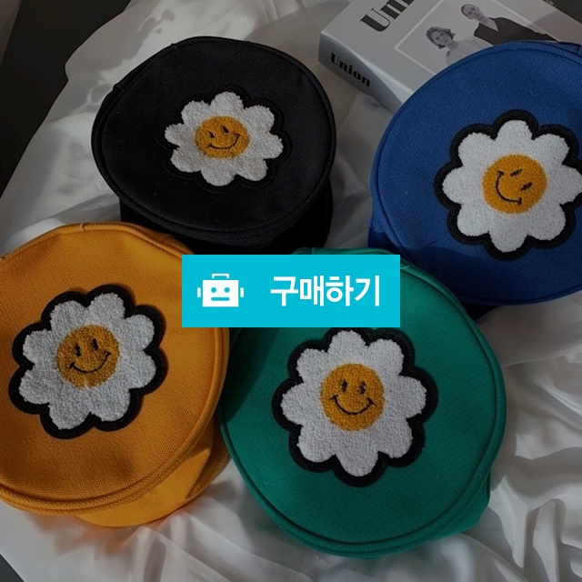 스마일꽃 원형 파우치 / 헤이요니 / 디비디비 / 구매하기 / 특가할인