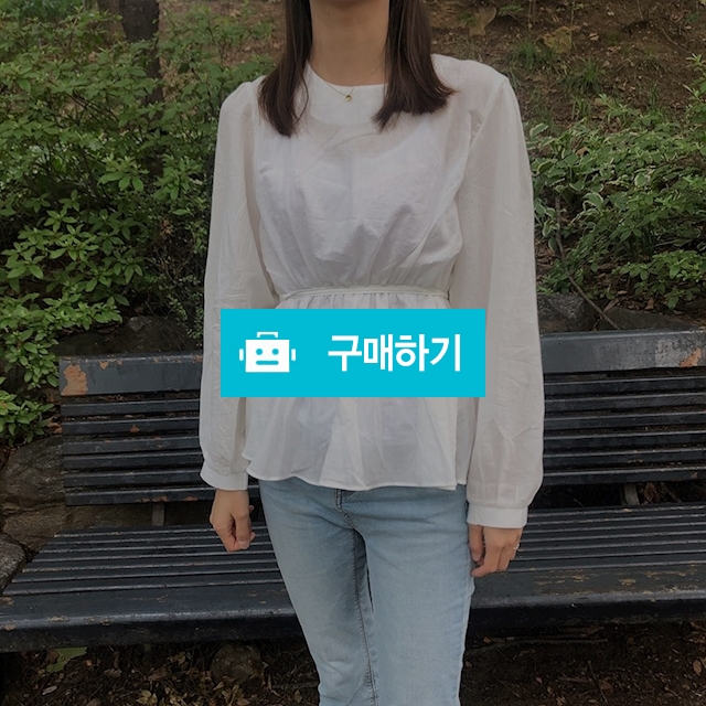 라운드넥 허리 끈 퍼프블라우스 / 에클 / 디비디비 / 구매하기 / 특가할인