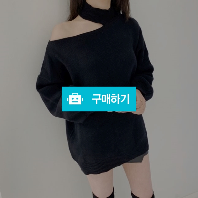 오버핏 오프숄더 목폴라 초커니트 / NINNA / 디비디비 / 구매하기 / 특가할인