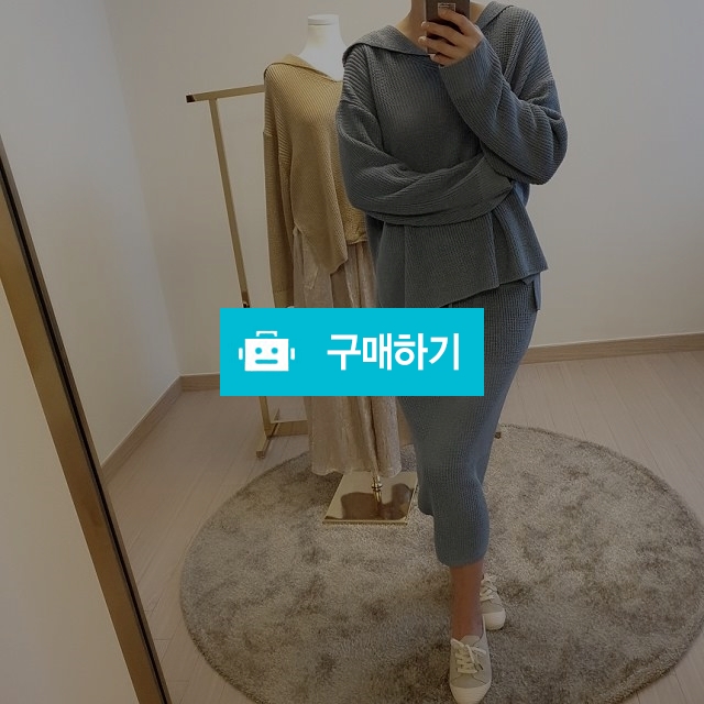 루즈핏 카라 트임 니트 스커트 세트 / baglemarket님의 스토어 / 디비디비 / 구매하기 / 특가할인