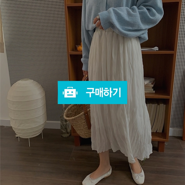 밴딩 주름 새틴 실크 롱 스커트 2color / 티엘유님의 스토어 / 디비디비 / 구매하기 / 특가할인