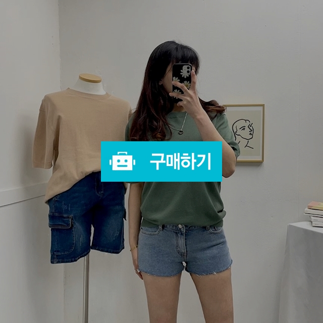 남녀공용 아이스 린넨 반팔니트 / 민클로즈 / 디비디비 / 구매하기 / 특가할인