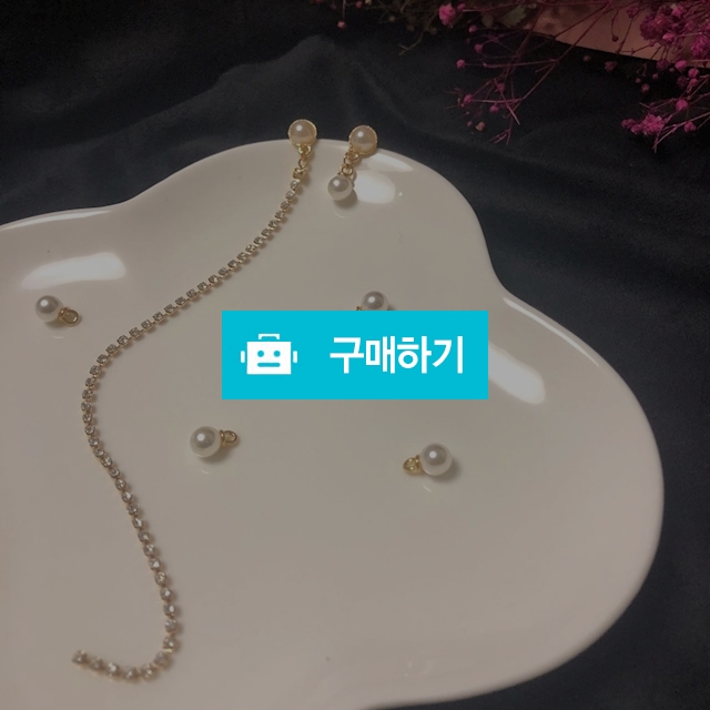 크리스탈 언발 진주귀걸이 / 별링 / 디비디비 / 구매하기 / 특가할인