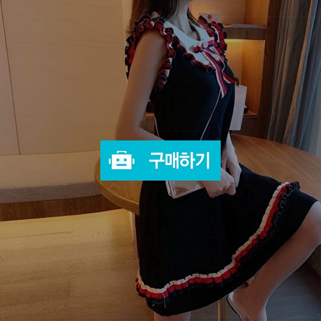 프릴 카라 리본 민소매 원피스 / 장위동홍당무님의 스토어 / 디비디비 / 구매하기 / 특가할인