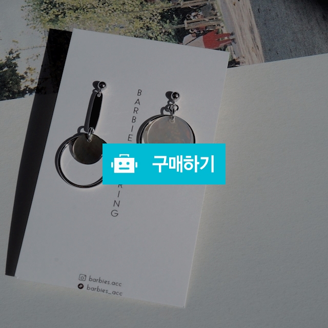 언발 실버 자개 드롭귀걸이 / 바비스귀걸이 / 디비디비 / 구매하기 / 특가할인