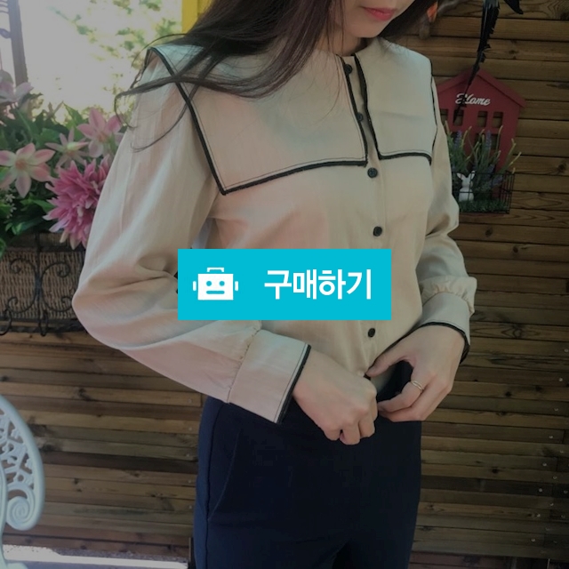 스티치 빅카라 세라 블라우스 / 스타일도담 / 디비디비 / 구매하기 / 특가할인