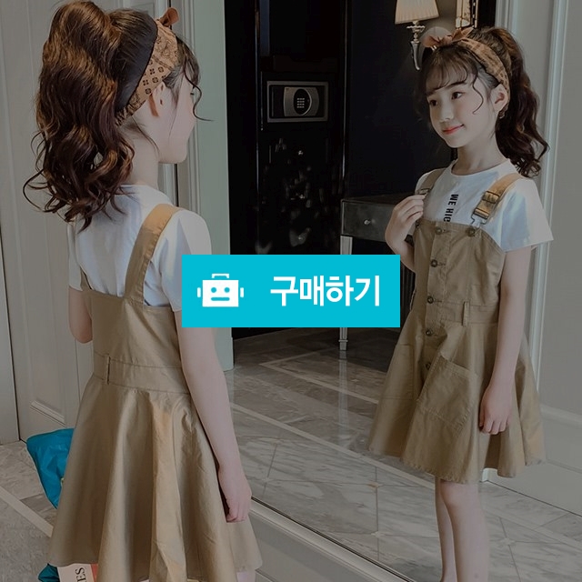 더아우라 멜빵 플레어원피스 티셔츠세트 / 더아우라 / 디비디비 / 구매하기 / 특가할인