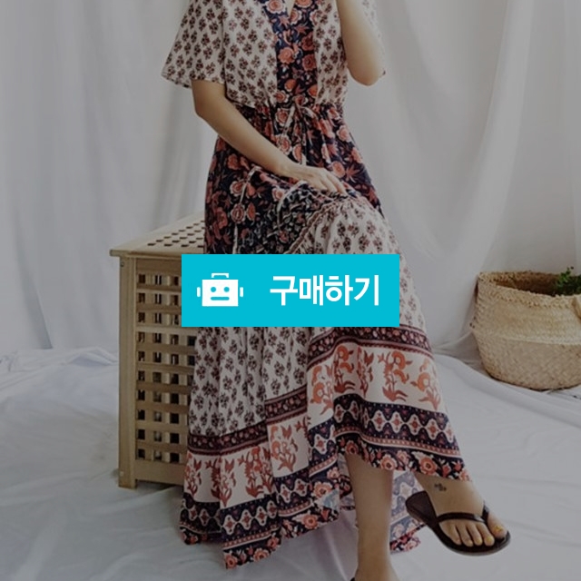 오렌지 페이즐리 롱 원피스 / 라비융 RaviYung / 디비디비 / 구매하기 / 특가할인