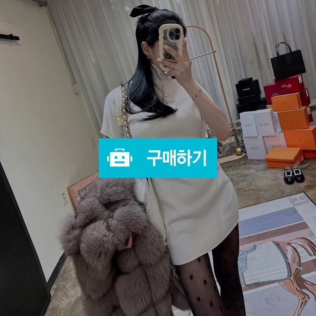 하이넥 밍크 미니ops 2color (연말룩,파티룩 강력추천) / 니니비브 / 디비디비 / 구매하기 / 특가할인